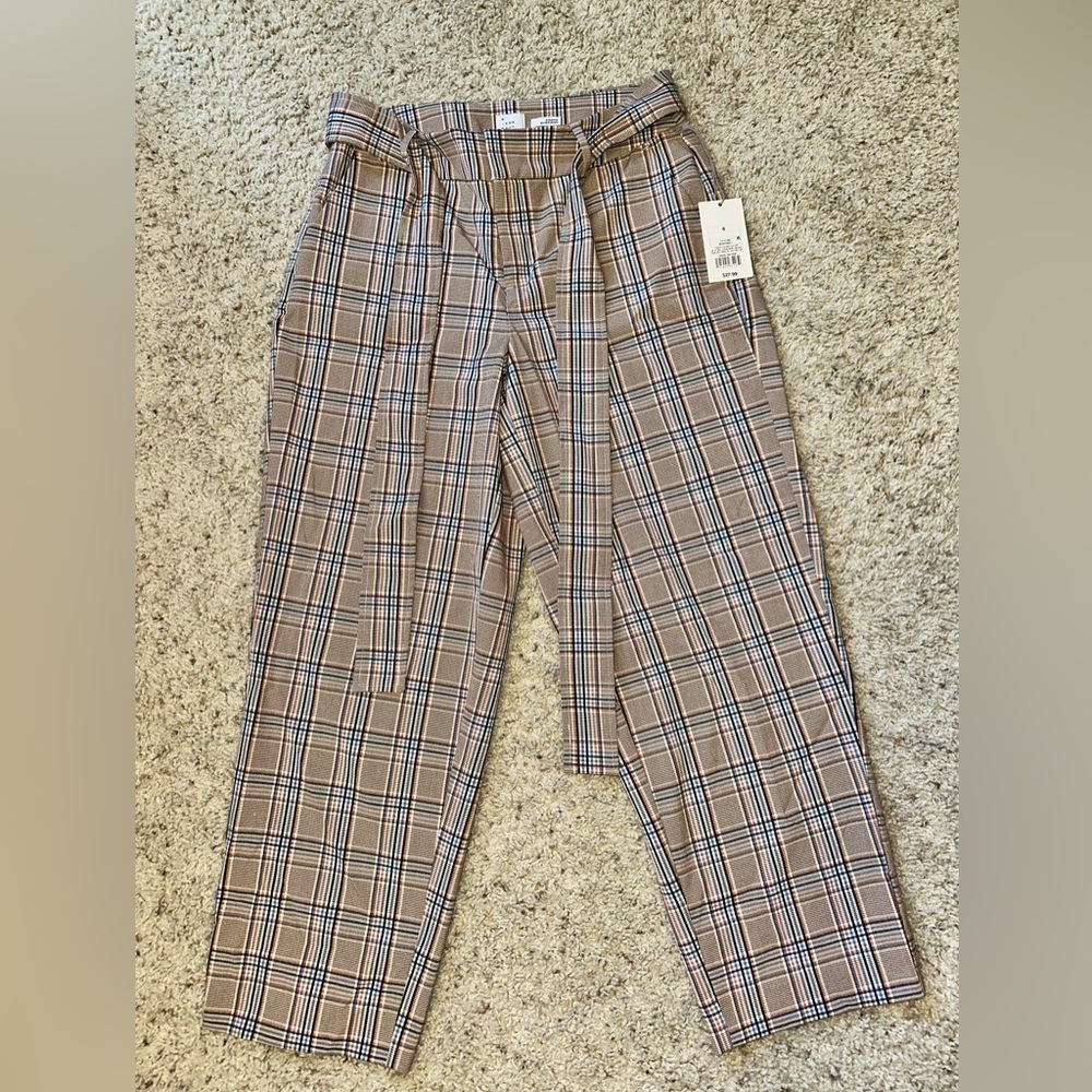 NWT A NEW DAY PLAID STRETCH PANTS SIZE 6